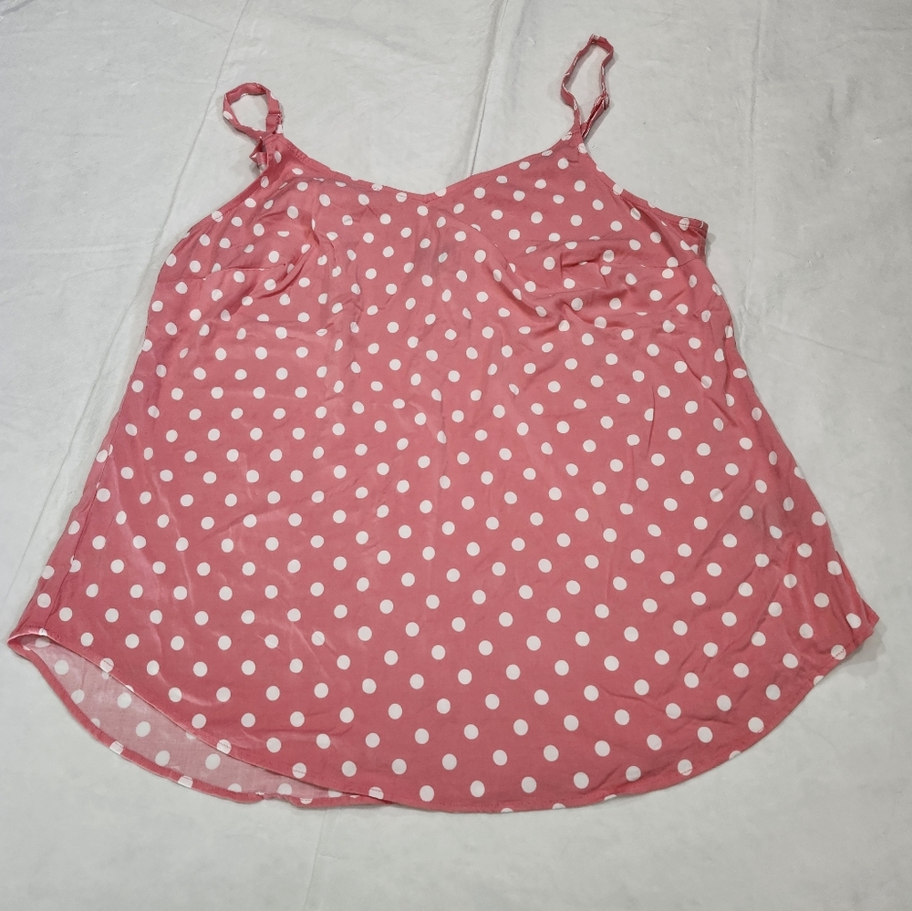 Torrid Size 1 Adjustable Straps Pink Polka Dot Women's Top - Picture 4 of 8
